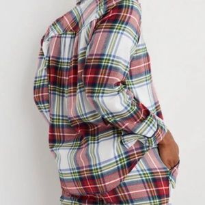 Aerie Flannel Pajama Set (top and shorts)